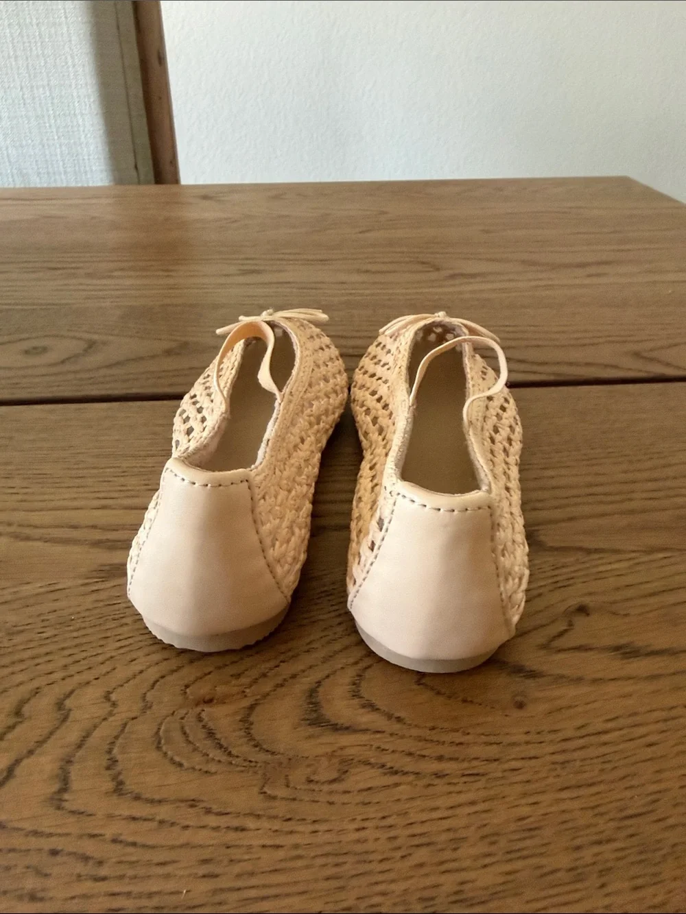 Cat & Jack Cream Woven  Mary Jane Ballet Flats